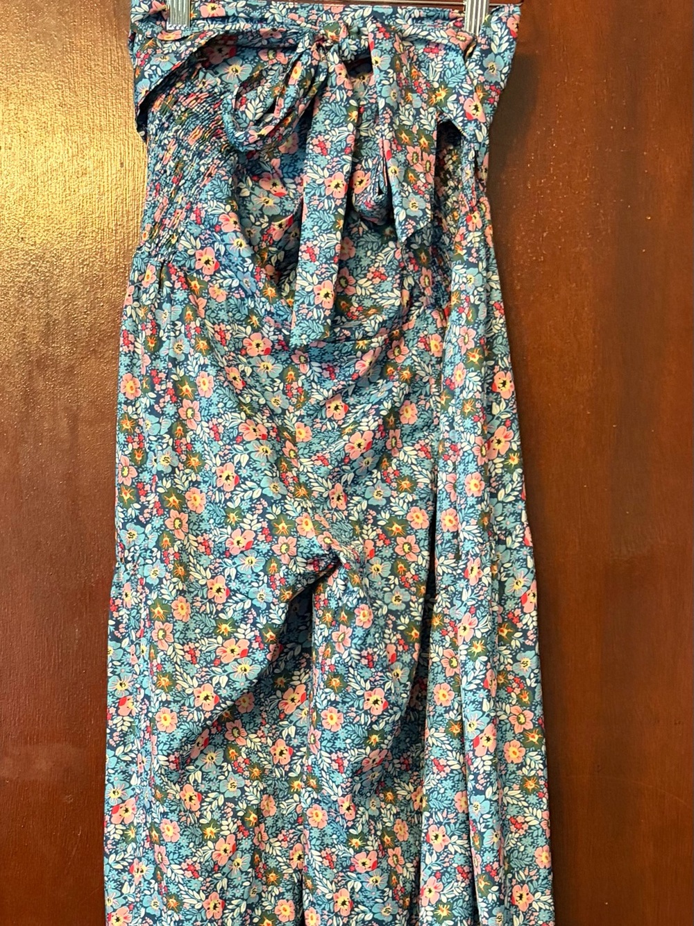 Zara Floral Pants in Teal with Pink & Yellow Flowers